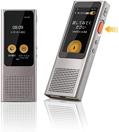 Langogo Minutes ランゴーゴー ミニッツ 音声翻訳機 スマートボイスレコーダー 104言語対応 ワンボタンで瞬間通訳 文字起こし 音声をリアルタイムでテキストに変換 オンライン編集可能 テキスト共有 授業メモ 議事録作成 在宅勤務 Web会議をサポート グレー