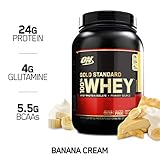 OPTIMUM NUTRITION GOLD STANDARD 100% Whey Protein Powder, Banana Cream, 2 Pound