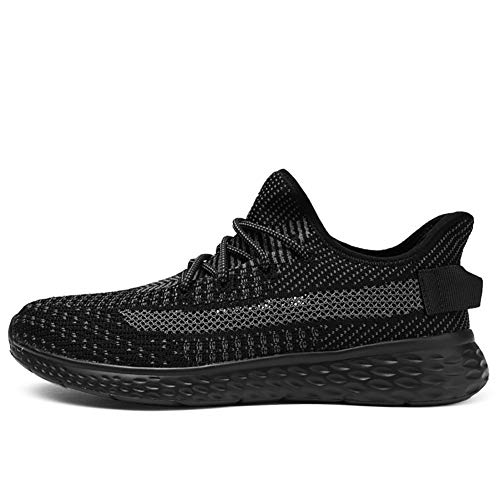 Men's Walking Shoes Casual Sneakers - Athletic Running Non-Slip Lightweight Outdoor Fashion Sneaker (10.5, Black)