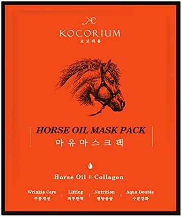 KOCORIUM Facial Moisturizing Mask Sheets (Horse Oil Mask Pack (10pcs))