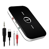 ELEGIANT Bluetooth Transmitter Receiver, Multi-functional Bluetooth 2-in-1 Wireless Audio Adapter Car Kit for TV/Home Stereo System Headphones Speakers MP3/MP4 iPhone and More