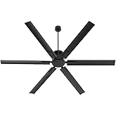 Quorum 10806-59 Zeus 80" Damp-Rated Ceiling Fan, Matte Black