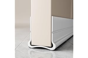 VI IN POPO New Upgrade 36.6 inch Under Door Draft Stopper Free Cutting Length， for Bottom of Door，Under Door Noise Stopper White