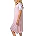 Uideazone Women Casual Loose Striped Floral T-Shirt Dress A-Line Dress Knee Length