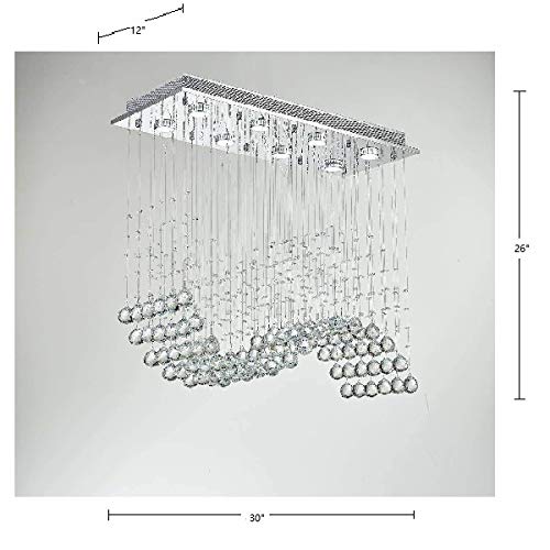 image for SM Saint Mossi Saint Mossi Modern K9 Crystal Chandelier Lighting Flush