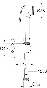GROHE Tempesta-F Trigger Spray 30 Set Wall Holder Shower Hose Chrome view 7