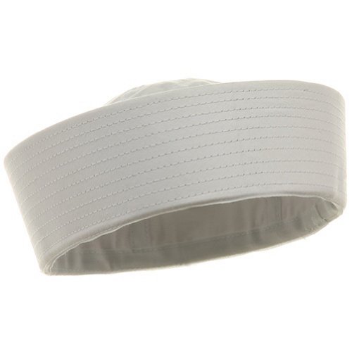 Gilligan Popeye Navy Sailor Gob Hat White Cotton - Image 2