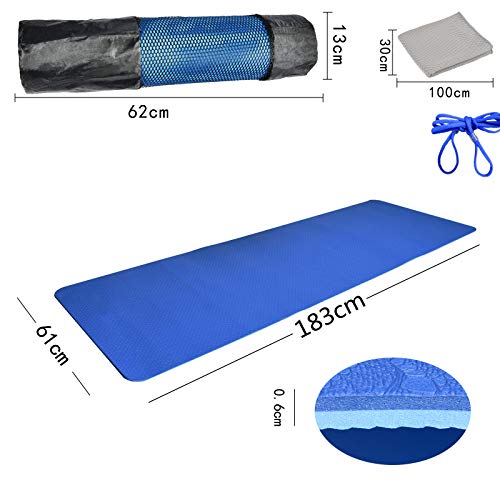 L-LONGANCHANG-Yogamatte-TPE-Yoga-Matte-Gymnastikmatte-Sportmatte-Fitnessmatte-rutschfest-Turnmatte-fuer-Naturkautschuk-Yoga-Pilates-Fitness-mit-Yoga-Handtuch-und-Tragetasche-183-x-61-x-06CM