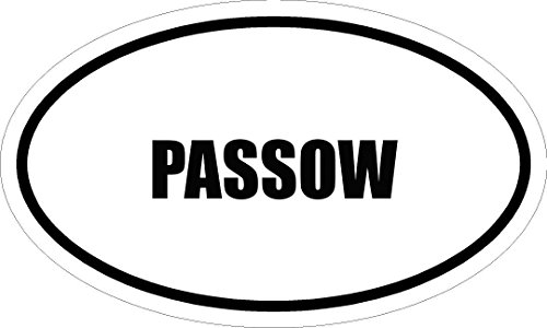 6" printed PASSOW name oval Euro style Magnet for any metal surface