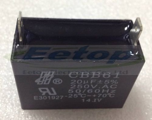 1PC X CBB61 AC Start Capacitor 20uF 250VAC -5/10% UL VDE Taiwan