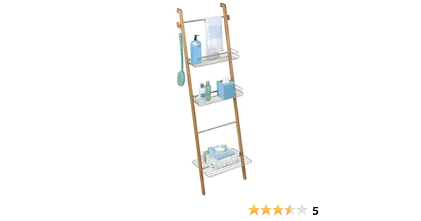 mDesign estantería Escalera para Ropa y Toallas de baño ...