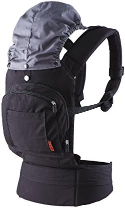 Baby Carrier Backpacks Convertible Soft Breathable Infant Carrier All Season Summer Cover Wider Waist Belt All Carry in Ergonomic M Position - Black