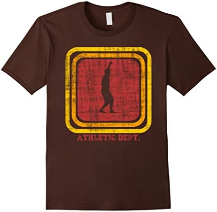 Mens Vintage Slacklining T-Shirt Athletic Department Medium Brown