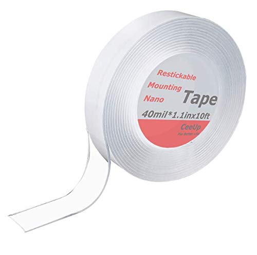Nano Tape Double Sided Tape Heavy Duty 10ft Ceeup Heavy Duty Multipurpose Removable Adhesive Transparent Mounting Tape Thickness 40mil Width 1 1in Length 10ft 1pack Nt 40mil1 1in10ft Pricepulse