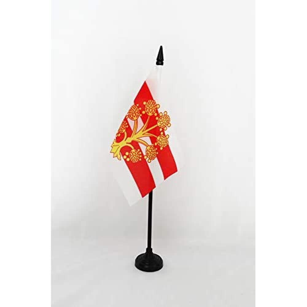 AZ FLAG - Westmorland county Table Flag 4'' x 6'' - Westmorland county Office Mini Banner 100% Polyester 15 x 10 cm - Mini Desk Flag with 10'' Pole and Black Plastic Base