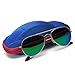 Kids Junior Aviator Classic Sunglasses Metal Frame Reflective Lenses By Comcl (Green Flash, 52)