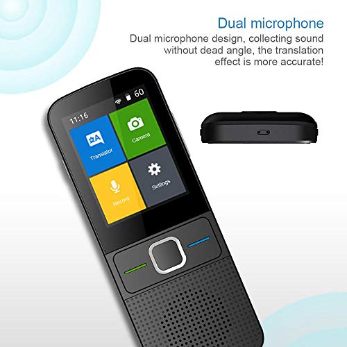 TEEPAO Smart Language Translator Device, 137 Languages Two-Way Real Time WiFi/Offline Instant Translation with 2.4 Inch Touch Screen, Pocket Voice/Text/Recording/Photo Translator Device