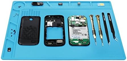 DonkeyEmma Desktop Heat Resist Soldering Multi Use Heat Insulation Working Mat for Electronic Maintenance(Blue)