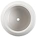 MyGift 6.8 Inch Round Plant Bowl - Modern Glazed White Ceramic Succulent Planter Pot with Drainage Hole