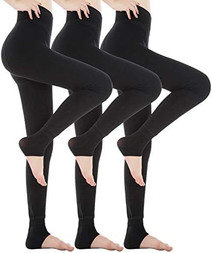 3 Pack Fleece Lined Leggings Thick Soft 
