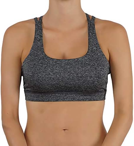 Vibrant Vixen Women's Yoga Bra with Removable Pads and Criss Cross Back Sports Fashion Top