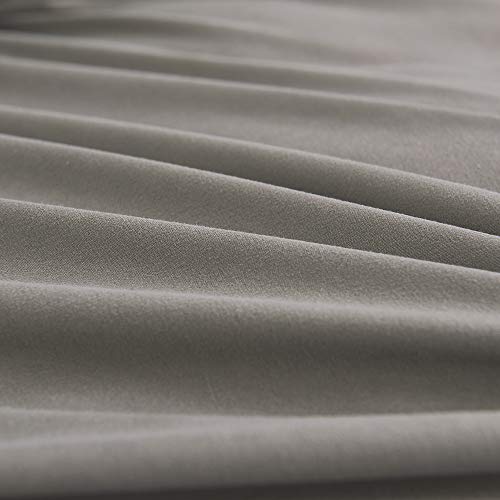 NANKO Set 2 Bed Pillow Case/Sham - 20x 30 Queen Size Pillowcases, Gray Plaid