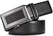 Marino Men's Ultra Soft Leather Ratchet Dress Belt with Automatic Buckle, Enclosed in an Elegant Gift Box - Black - Style 144 - Custom: Up to 44