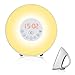 LAPUTA Sunrise Alarm Clock Wake Up Light Alarm Clock with 6 Nature Sounds, FM Radio, 7 Colors Night Light, Smart Snooze Function and Touch Control