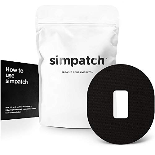 SIMPATCH Adhesive Patch for Dexcom - Pack of 25 - Multiple Colors Available (Black)