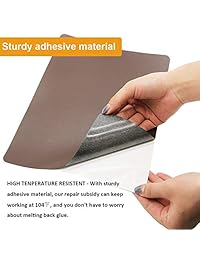 Sayopin   Kit de reparación de parches de piel para asientos de coche, sofás y codo, parche autoadhesivo para reparación de cuero y vinilo, 8.0 x 11.0 in