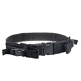 Tactical Belt - Heavy Duty Elite Law Enforcement Gear Utility Pistol Belt with Dual Mag Pouches