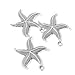 Vogholic 20pcs Silver Starfish Spacer Metal Beads DIY for Bracelets,Necklace