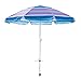Abba Patio 7ft Beach Umbrella with Sand Anchor, Push Button Tilt and Carry Bag, UV 50+ Protection Windproof Portable Patio Umbrella for Garden Beach Outdoor, Multicolor