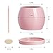 POTEY Ceramic Planter Flower Plant Pot - 5.1” with Drain Hole Saucer-Enough Space - Modern Decorative for Indoor Planters-Light Pink