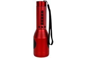 B S 5-in-1 Mega Phone Bullhorn with Flashlight Type,3 Light Modes,Buit-in-Siren,TF Card MP3 Player for Outdoor and Indoor, Emergencies