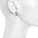 Lux Accessories Pave Pink Bow Breast Cancer Awareness Believe Stud Earrings