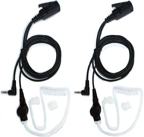 2 X SECUDA Covert Acoustic Tube Headset/Earpiece For Uniden GMR 2 Two Way Radio Walkie Talkie 3.5mm 1-pin Jack