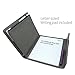 Trifold Portfolio with Secret Zipper Pouch for Tablet PC or iPad or Kindle, Document Organizer Including Letter Sized Writing Pad, Padfolio with Neat Strap Closure Classic Design Gray Color