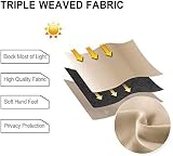 DWCN Blackout Curtains 55x79 Beige 2 Panels Thermal Insulated Eyelet</n>“ view 3