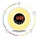 Sunrise Wake Up Light Alarm Clock – 7 Color Light – Sunrise Simulator Digital Clock with Night Light, Nature Sounds and FM Radio – Touch Control – Include USB Charger and Battery