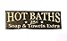 Hot Baths Country Sign, Bathroom Sign, Country Decor, Wall Decor, Primitive, 4