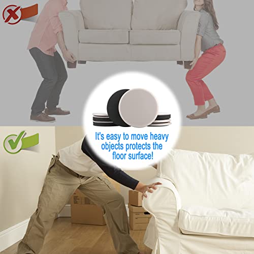 Cinsda 3 in 1 Furniture Lifter Sliders Moving Set, Reusable 5" Sliders