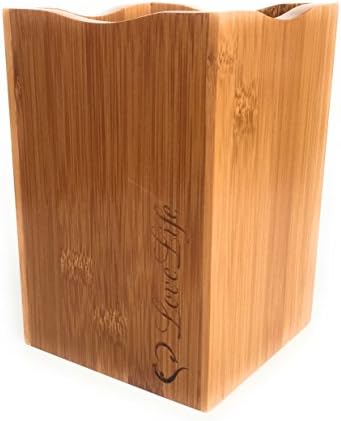 Bamboo Utensil Holder LARGE Caddy-Box-Storage-Container-Desktop and Counter-top Tidy-Storage-MATCHING UTENSILS AVAILABLE