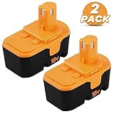 2 Packs Replacement for Ryobi 18V Battery Ryobi ONE+ P100 P101 130224028 130224007 18-Volt Cordless Power Tools