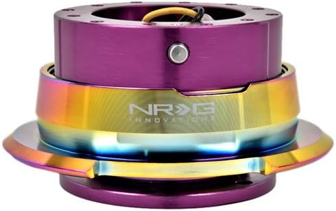 NRG Steering Wheel Quick Release Gen 2.5 (Purple with Diamond Cut Neochrome Ring) (Part: SRK-280PP-MC) FREE Standard Shipping