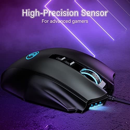 GF GOFREETECH Wired Gaming Mouse with Side Buttons, 7 Programmable