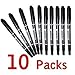 Mintbon 10 Pcs Black Tattoo Pens Tattoo Skin Marker Marking Scribe Scribing Pen