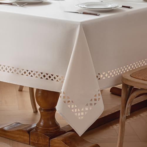 JIALE Square Linen Polyester Tablecloth Decorative