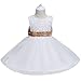 JiaDuo Baby Girl Lace Mesh Tutu Dress Sequin Bow Toddler Princess Gown White 80