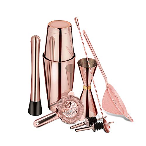 AMYHY Cocktail Shaker 8pcs Barmixer Kit, professionelle Edelstahl-Stab-Werkzeug-Set Bartending Kit ideal for die…